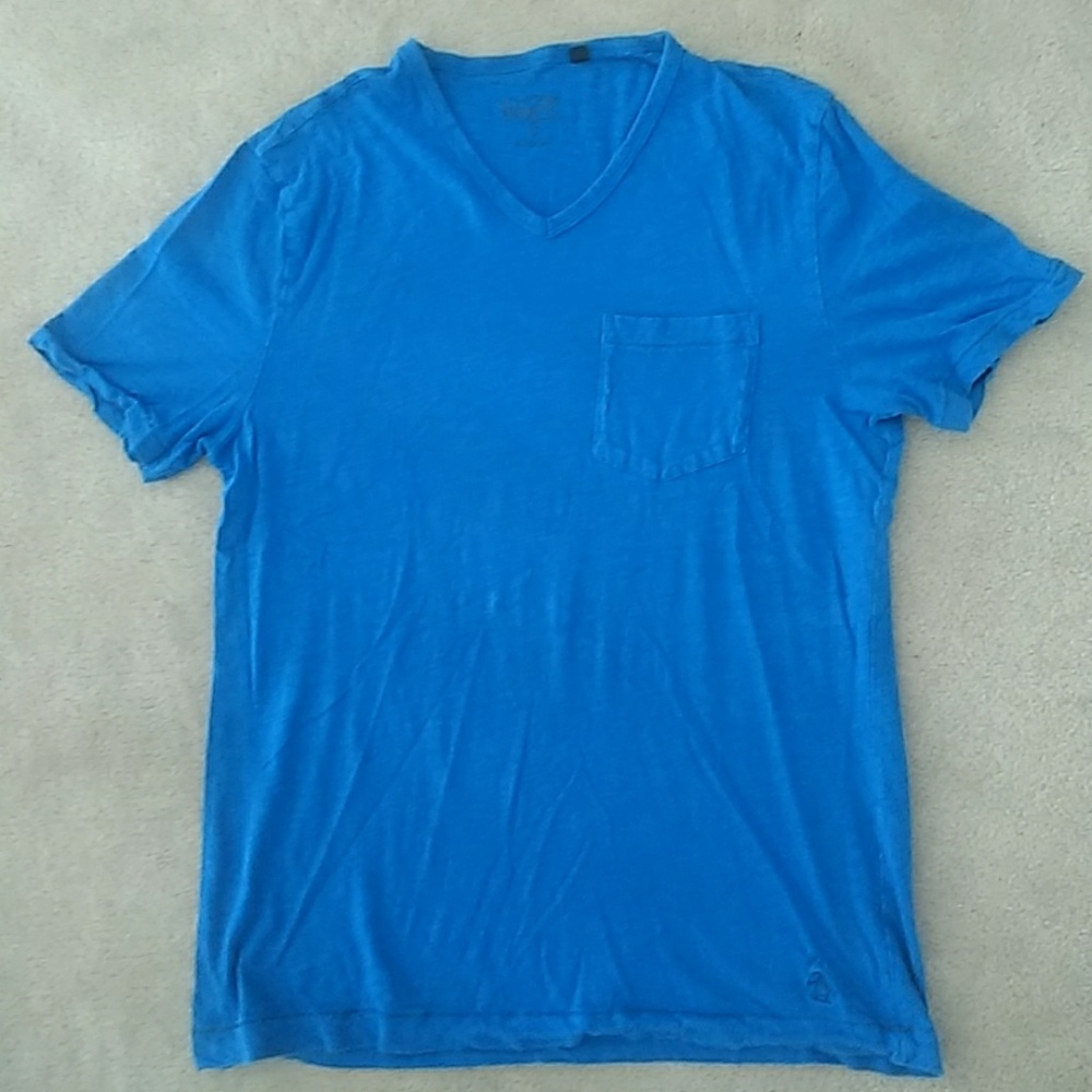 Original Penguin Blue V Neck Pocket Tee